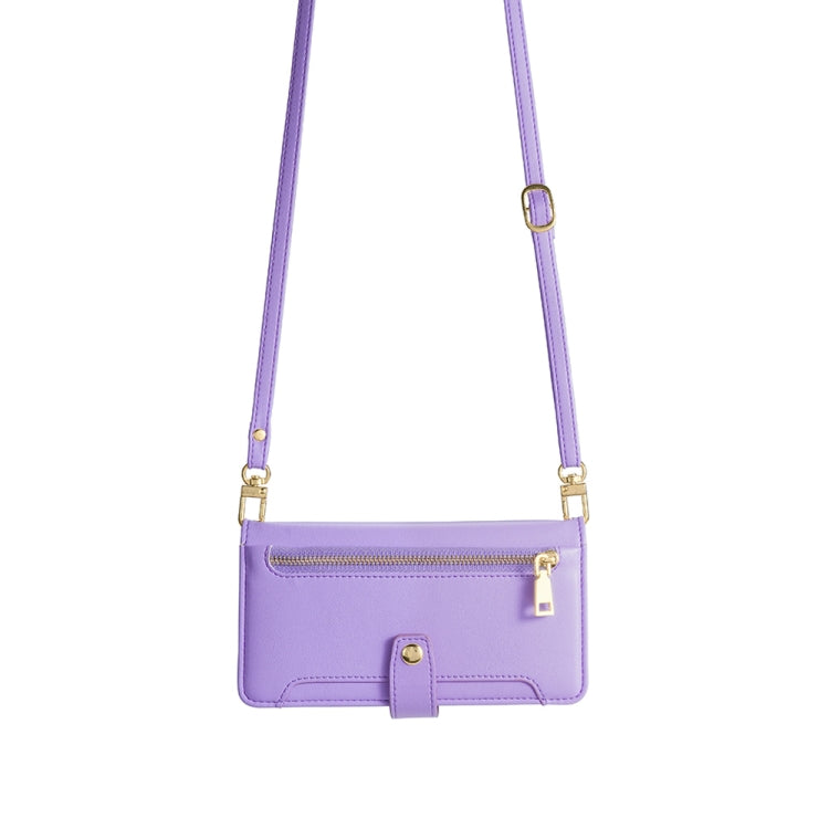 Sheep Texture Cross-body Zipper Wallet Leather Phone Case, Series 1