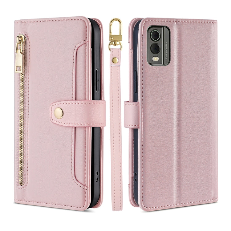 Sheep Texture Cross-body Zipper Wallet Leather Phone Case, Series 1