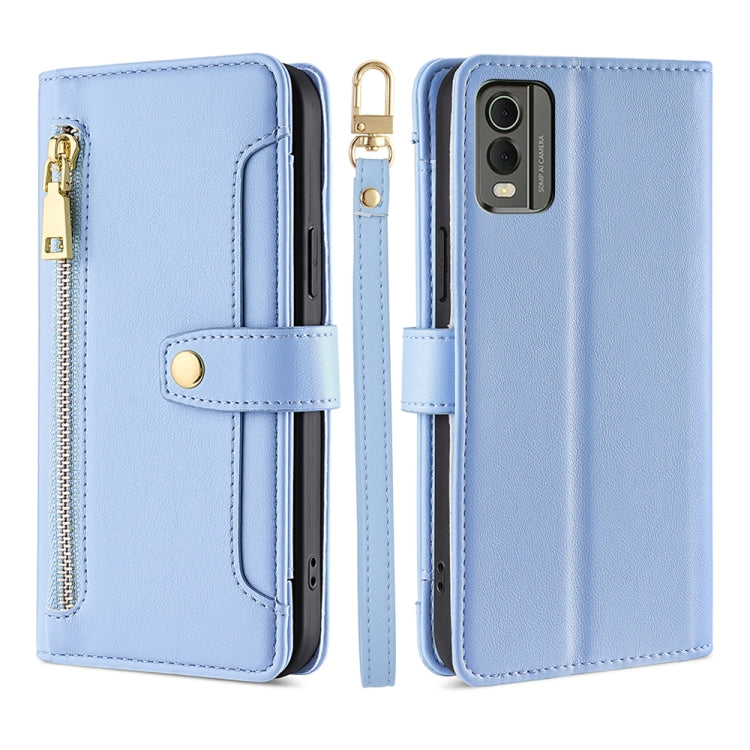 Sheep Texture Cross-body Zipper Wallet Leather Phone Case, Series 1
