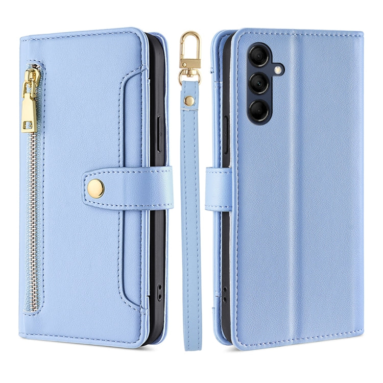 Sheep Texture Cross-body Zipper Wallet Leather Phone Case, Series 1