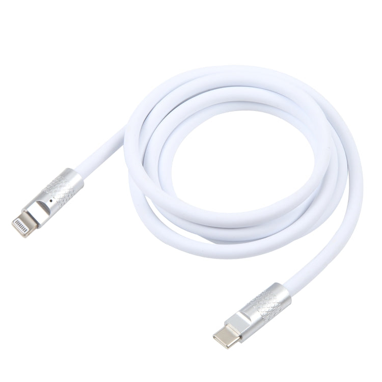 Câble de données et de charge rapide USB-C/Type-C vers prise métallique 8 broches, série Mech 120 W, en silicone, longueur : 1,2 m, 8 broches, 1,2 m Type-C vers 8 broches