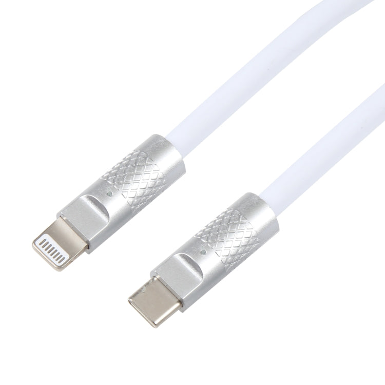 Câble de données et de charge rapide USB-C/Type-C vers prise métallique 8 broches, série Mech 120 W, en silicone, longueur : 1,2 m, 8 broches, 1,2 m Type-C vers 8 broches