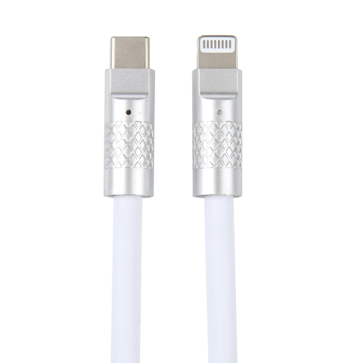 Câble de données et de charge rapide USB-C/Type-C vers prise métallique 8 broches, série Mech 120 W, en silicone, longueur : 1,2 m, 8 broches, 1,2 m Type-C vers 8 broches