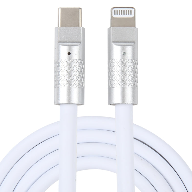 Mech Series 120W USB-C / Type-C to 8 Pin Metal Plug Silicone Fast Charging Data Cable, Length: 1.2m, 8 Pin, 1.2m Type-C to 8 Pin