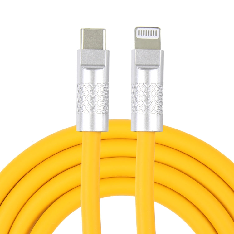 Câble de données et de charge rapide USB-C/Type-C vers prise métallique 8 broches, série Mech 120 W, en silicone, longueur : 1,2 m, 8 broches, 1,2 m Type-C vers 8 broches