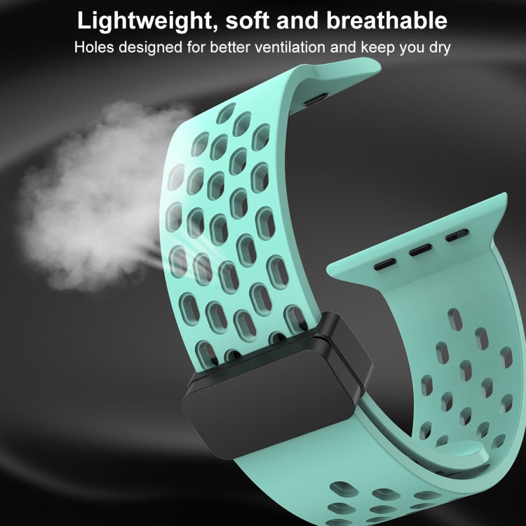 Magnetic Clasp Silicone Watch Band, For Apple Watch Series 8&7 41mm