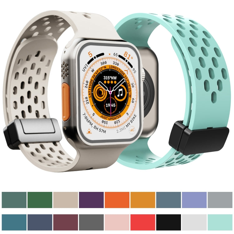 Magnetic Clasp Silicone Watch Band, For Apple Watch Series 8&7 45mm