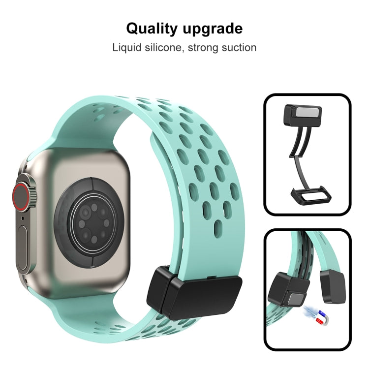 Magnetic Clasp Silicone Watch Band, For Apple Watch Series 8&7 45mm