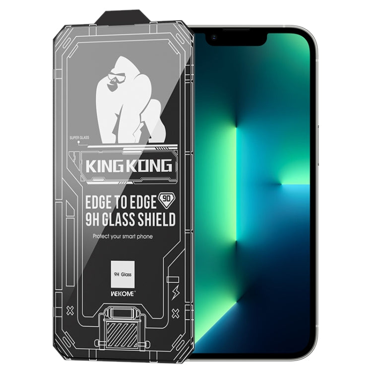 WK WTP-066 King Kong Vacha 9D Curved HD Tempered Glass Film, For iPhone 14, For iPhone 14 Plus, For iPhone 14 Pro, For iPhone 14 Pro Max, For iPhone 13, For iPhone 13 Pro, For iPhone 13 Pro Max, For iPhone 12 Pro