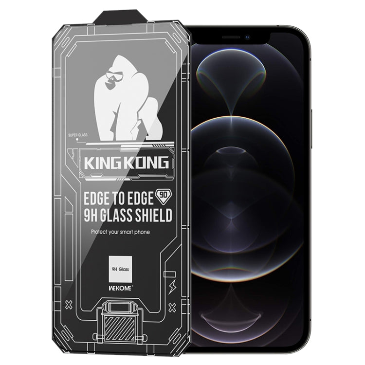 WK WTP-066 King Kong Vacha 9D Curved HD Tempered Glass Film, For iPhone 14, For iPhone 14 Plus, For iPhone 14 Pro, For iPhone 14 Pro Max, For iPhone 13, For iPhone 13 Pro, For iPhone 13 Pro Max, For iPhone 12 Pro