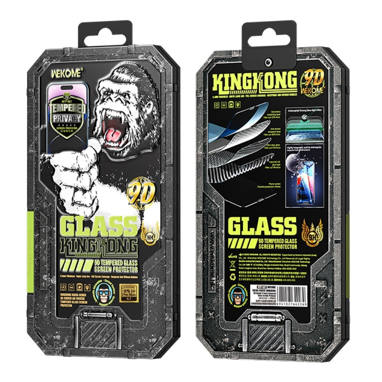 WK WTP-067 King Kong Vacha 9D Curved Privacy Tempered Glass Film, For iPhone 14, For iPhone 14 Plus, For iPhone 14 Pro, For iPhone 14 Pro Max, For iPhone 13, For iPhone 13 Pro, For iPhone 13 Pro Max, For iPhone 12