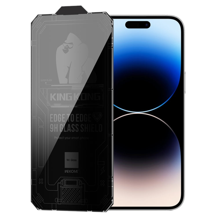 WK WTP-067 King Kong Vacha 9D Curved Privacy Tempered Glass Film, For iPhone 14, For iPhone 14 Plus, For iPhone 14 Pro, For iPhone 14 Pro Max, For iPhone 13, For iPhone 13 Pro, For iPhone 13 Pro Max, For iPhone 12