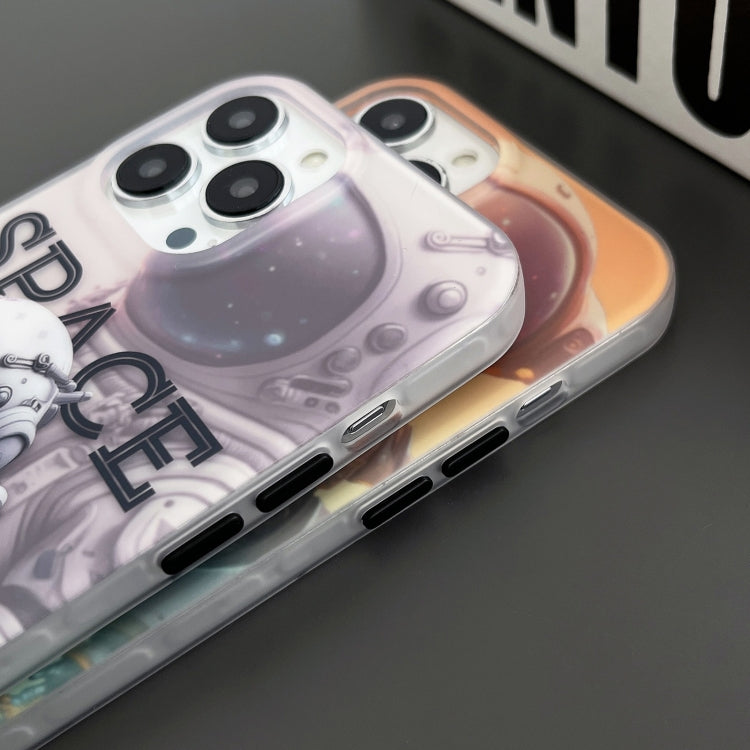 Dual-side IMD Astronaut Frosted Phone Case, For iPhone 14, For iPhone 14 Plus, For iPhone 14 Pro, For iPhone 14 Pro Max, For iPhone 13, For iPhone 13 Pro, For iPhone 13 Pro Max, For iPhone 12, For iPhone 12 Pro, For iPhone 12 Pro Max, For iPhone 11