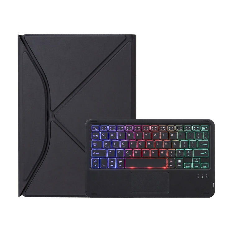 Z10B-AS Pen Slot Touchpad Backlight Bluetooth Keyboard Leather Tablet Case, For iPad 2022 / 2025