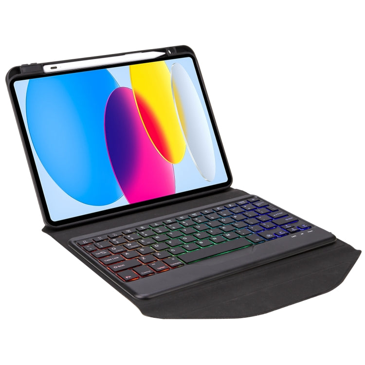 Z10BS Pen Slot Backlight Bluetooth Keyboard Leather Tablet Case, For iPad 2022 / 2025