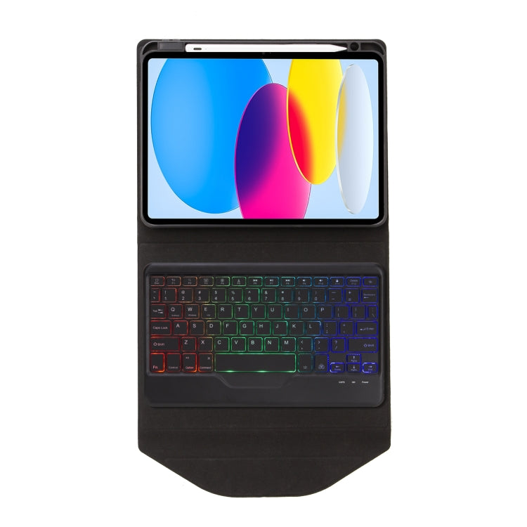 Z10BS Pen Slot Backlight Bluetooth Keyboard Leather Tablet Case, For iPad 2022 / 2025