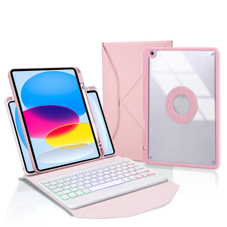 Z10BS Pen Slot Backlight Bluetooth Keyboard Leather Tablet Case, For iPad 2022 / 2025