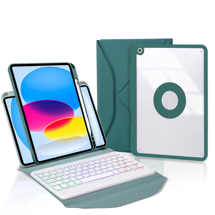 Z10BS Pen Slot Backlight Bluetooth Keyboard Leather Tablet Case, For iPad 2022 / 2025