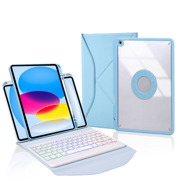Étui en cuir pour tablette Z10BS avec clavier Bluetooth rétroéclairé et emplacement pour stylet, pour iPad 2022/2025