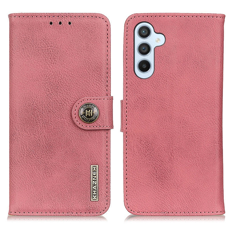 KHAZNEH Cowhide Texture Horizontal Flip Leather Phone Case, For Samsung Galaxy A55 5G, For Samsung Galaxy M34 5G, For Samsung Galaxy M54 5G, For Samsung Galaxy A35 5G, For Samsung Galaxy S23 FE 5G, For Samsung Galaxy A05 4G