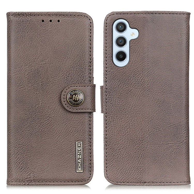 KHAZNEH Cowhide Texture Horizontal Flip Leather Phone Case, For Samsung Galaxy A55 5G, For Samsung Galaxy M34 5G, For Samsung Galaxy M54 5G, For Samsung Galaxy A35 5G, For Samsung Galaxy S23 FE 5G, For Samsung Galaxy A05 4G
