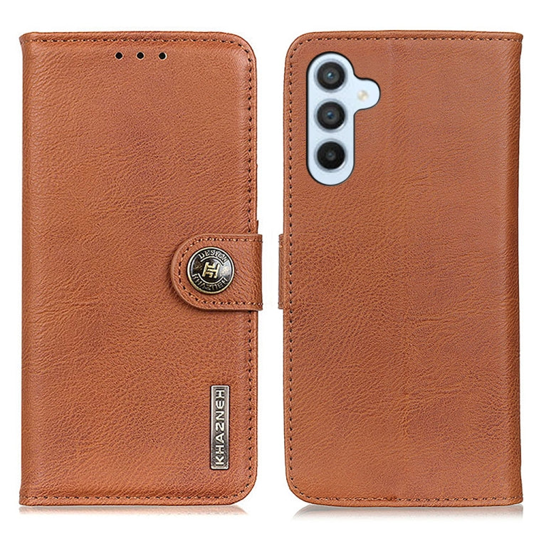 KHAZNEH Cowhide Texture Horizontal Flip Leather Phone Case, For Samsung Galaxy A55 5G, For Samsung Galaxy M34 5G, For Samsung Galaxy M54 5G, For Samsung Galaxy A35 5G, For Samsung Galaxy S23 FE 5G, For Samsung Galaxy A05 4G