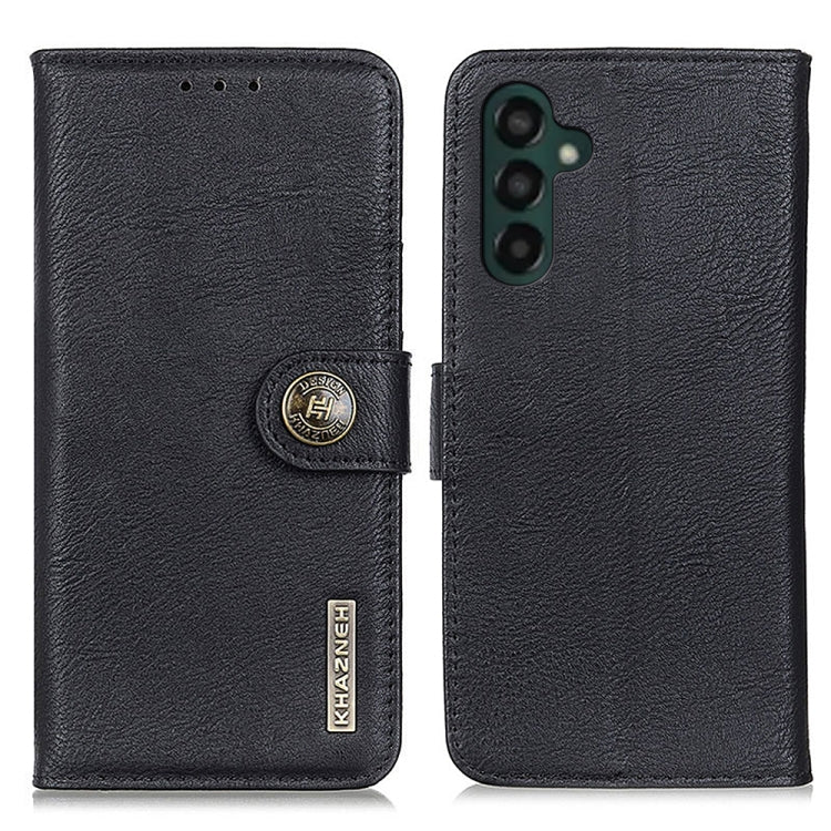 KHAZNEH Cowhide Texture Horizontal Flip Leather Phone Case, For Samsung Galaxy M54 5G, For Samsung Galaxy A35 5G, For Samsung Galaxy S23 FE 5G, For Samsung Galaxy A05 4G, For Samsung Galaxy A55 5G, For Samsung Galaxy M34 5G