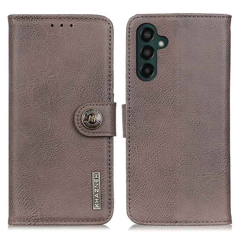 KHAZNEH Cowhide Texture Horizontal Flip Leather Phone Case, For Samsung Galaxy M54 5G, For Samsung Galaxy A35 5G, For Samsung Galaxy S23 FE 5G, For Samsung Galaxy A05 4G, For Samsung Galaxy A55 5G, For Samsung Galaxy M34 5G