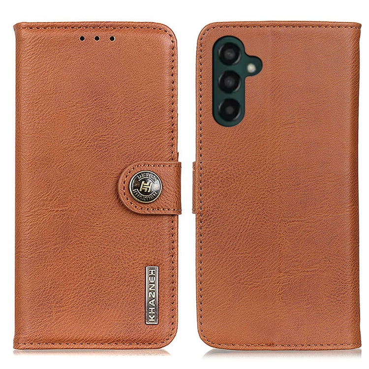 KHAZNEH Cowhide Texture Horizontal Flip Leather Phone Case, For Samsung Galaxy M54 5G, For Samsung Galaxy A35 5G, For Samsung Galaxy S23 FE 5G, For Samsung Galaxy A05 4G, For Samsung Galaxy A55 5G, For Samsung Galaxy M34 5G