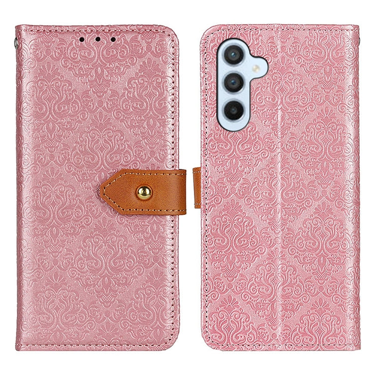 European Floral Embossed Leather Phone Case, For Samsung Galaxy Xcover7, For Samsung Galaxy S23 FE 5G, For Samsung Galaxy M34 5G, For Samsung Galaxy M54 5G, For Samsung Galaxy A05s 4G, For Samsung Galaxy S24+, For Samsung Galaxy A15��������������������...