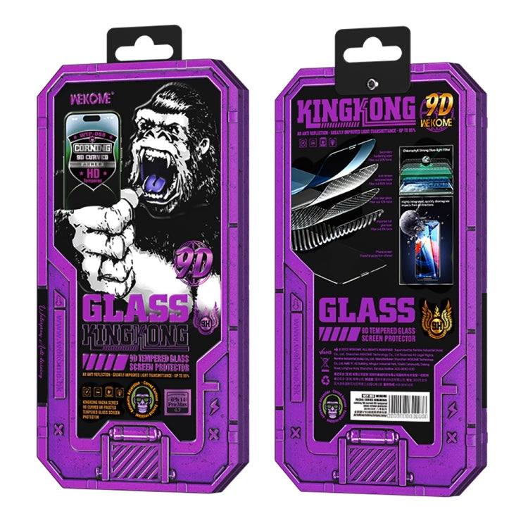 WK WTP-068 King Kong Vacha Corning 9D Curved HD Tempered Glass Film, For iPhone 14, For iPhone 14 Plus, For iPhone 14 Pro, For iPhone 14 Pro Max, For iPhone 13, For iPhone 13 Pro, For iPhone 13 Pro Max