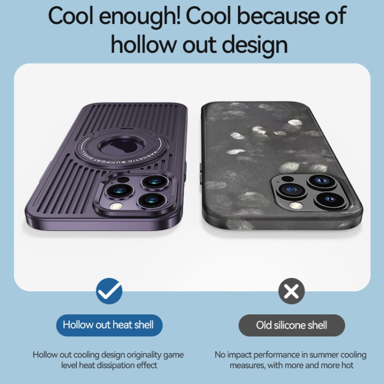 Cooling MagSafe Magnetic Ring Holder Phone Case, For iPhone 14, For iPhone 14 Pro, For iPhone 14 Pro Max, For iPhone 13, For iPhone 13 Pro, For iPhone 13 Pro Max