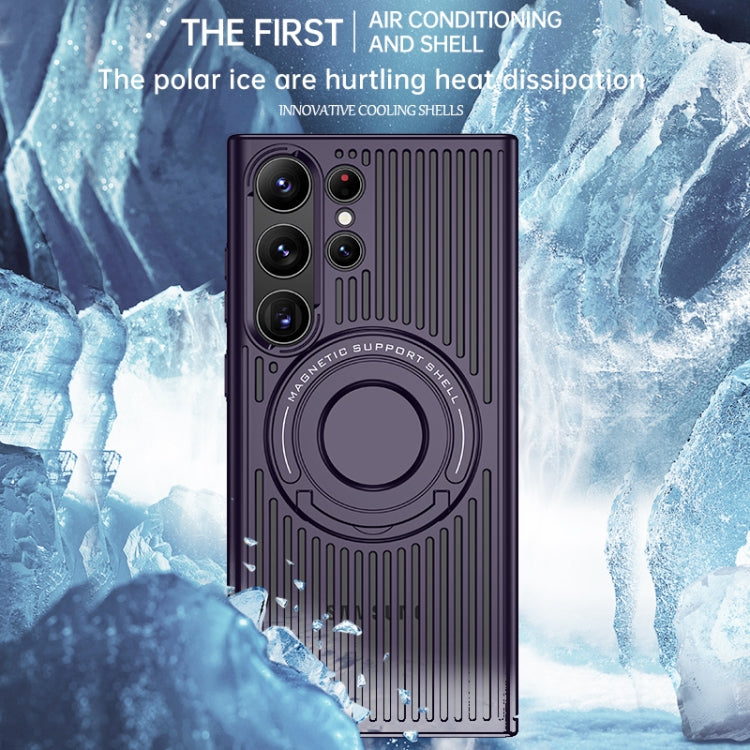 Cooling MagSafe Magnetic Ring Holder Phone Case, For Samsung Galaxy S23 Ultra 5G