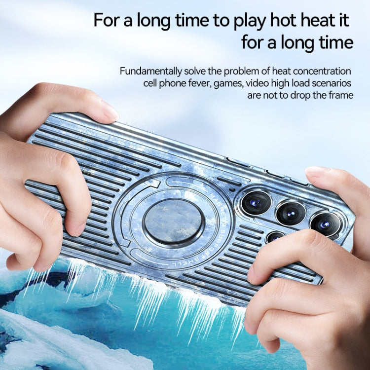 Cooling MagSafe Magnetic Ring Holder Phone Case, For Samsung Galaxy S23 Ultra 5G