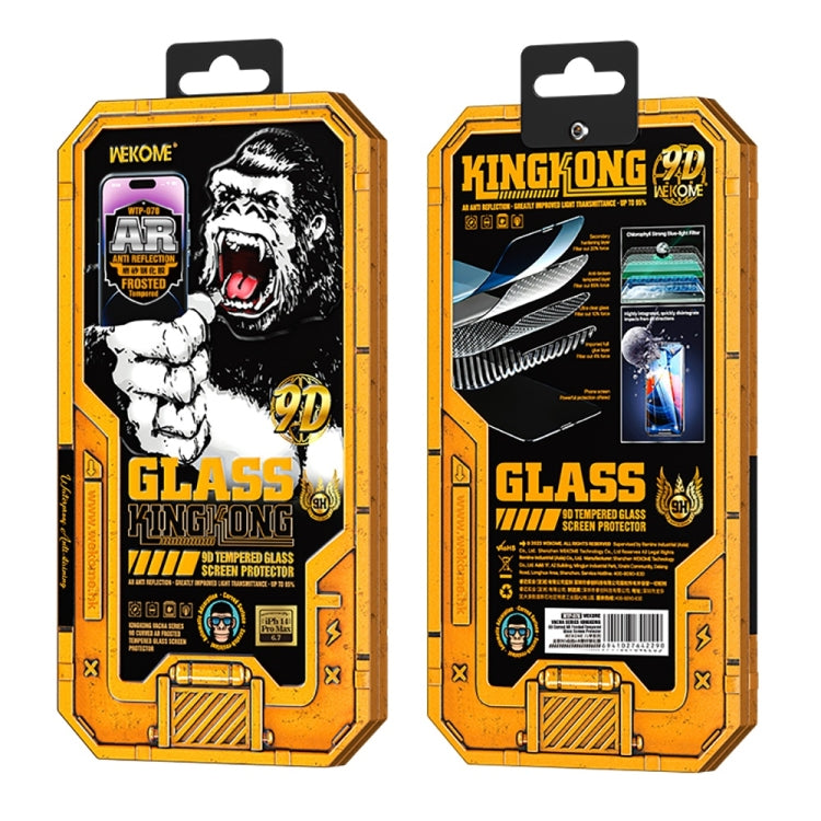 WK WTP-070 King Kong Vacha 9D Curved AR Frosted Tempered Glass Film, For iPhone 14, For iPhone 14 Pro, For iPhone 14 Plus, For iPhone 14 Pro Max, For iPhone 13, For iPhone 13 Pro, For iPhone 13 Pro Max