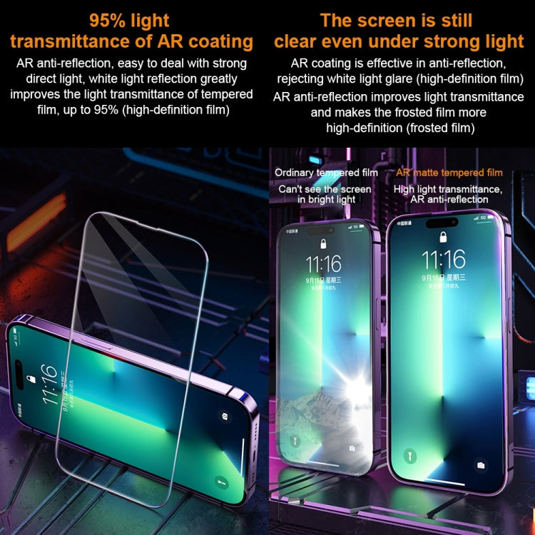 WK WTP-070 King Kong Vacha 9D Curved AR Frosted Tempered Glass Film, For iPhone 14, For iPhone 14 Pro, For iPhone 14 Plus, For iPhone 14 Pro Max, For iPhone 13, For iPhone 13 Pro, For iPhone 13 Pro Max
