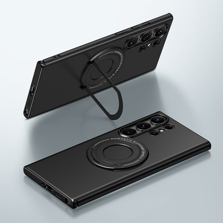 Matte Magsafe Magnetic Phone Case with Trolley Holder, For Samsung Galaxy S23 Ultra 5G