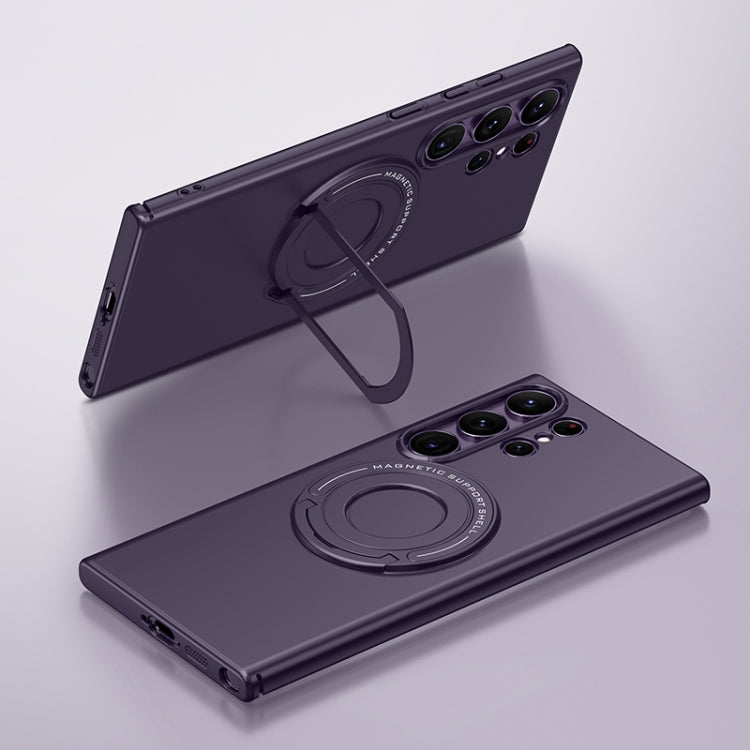 Matte Magsafe Magnetic Phone Case with Trolley Holder, For Samsung Galaxy S23 Ultra 5G