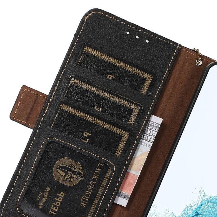 Side-Magnetic TJ Genuine Leather RFID Phone Case, For Samsung Galaxy M54 5G