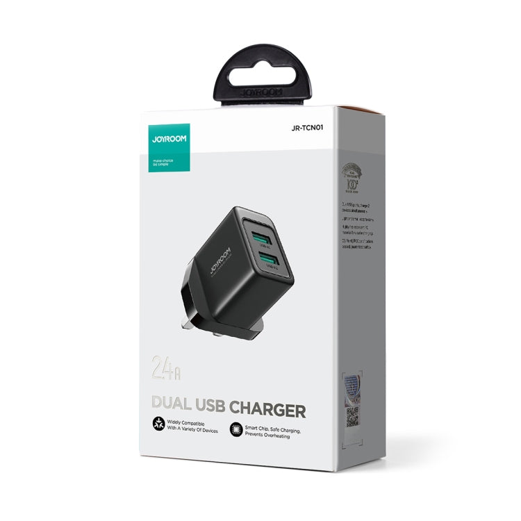 JOYROOM JR-TCN01 2.4A Dual Ports USB Charger, UK Plug