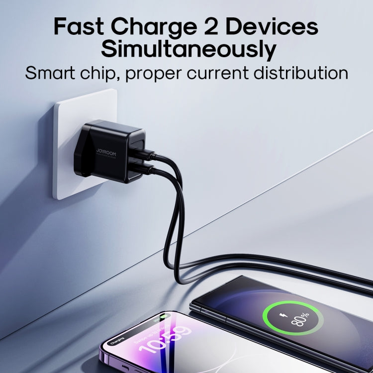 JOYROOM JR-TCN01 2.4A Dual Ports USB Charger, UK Plug