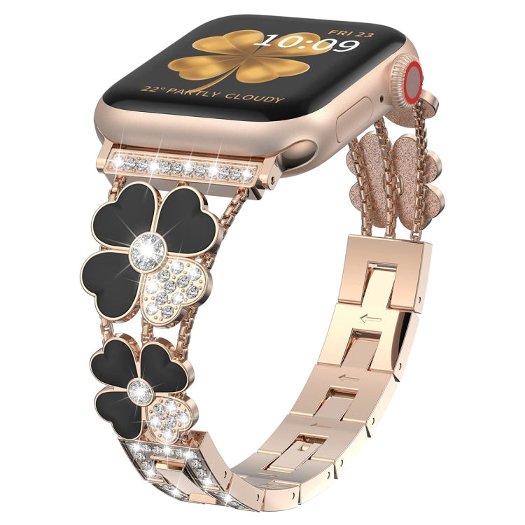Petal Metal Diamond Watch Band, For Apple Watch Ultra 49mm, For Apple Watch SE 2023 44mm, For Apple Watch 8 41mm, For Apple Watch 8 45mm