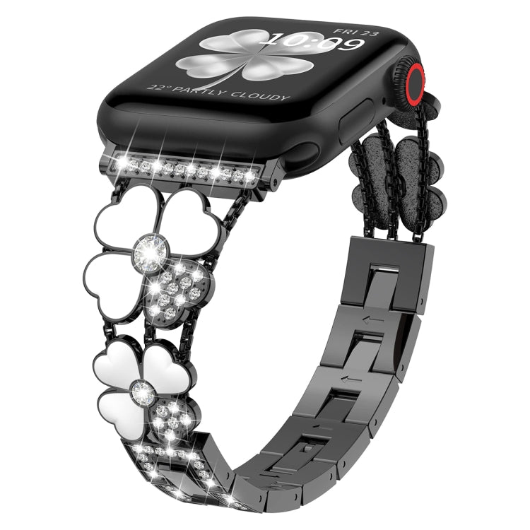 Petal Metal Diamond Watch Band, For Apple Watch SE 2022 44mm, For Apple Watch SE 40mm, For Apple Watch SE 44mm, For Apple Watch 6 40mm