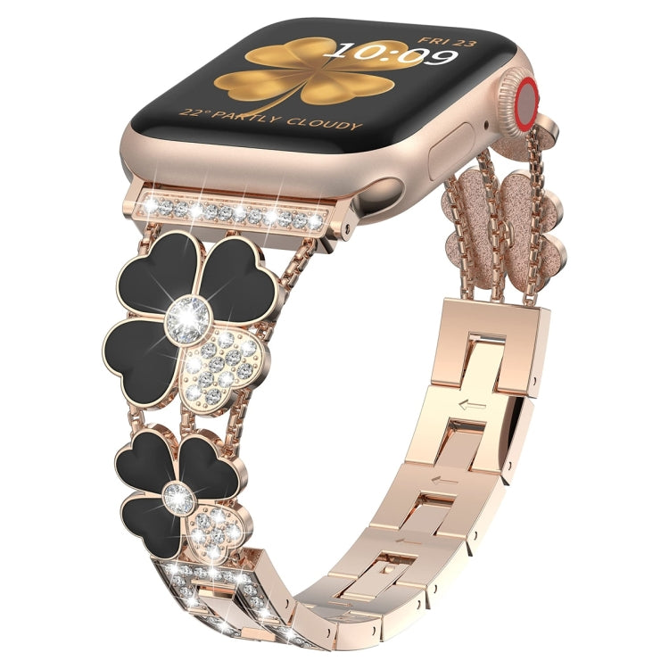 Petal Metal Diamond Watch Band, For Apple Watch Ultra 49mm, For Apple Watch SE 2023 44mm, For Apple Watch 8 41mm, For Apple Watch 8 45mm