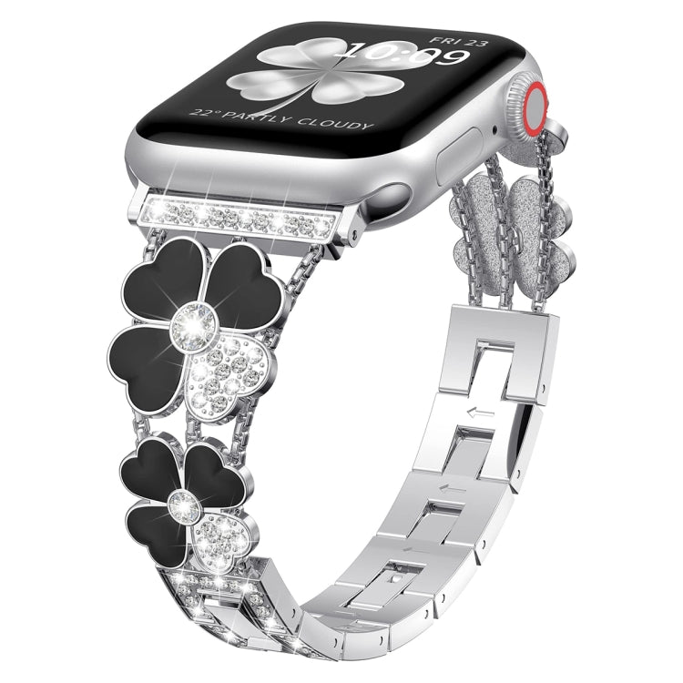 Petal Metal Diamond Watch Band, For Apple Watch Ultra 49mm, For Apple Watch SE 2023 44mm, For Apple Watch 8 41mm, For Apple Watch 8 45mm