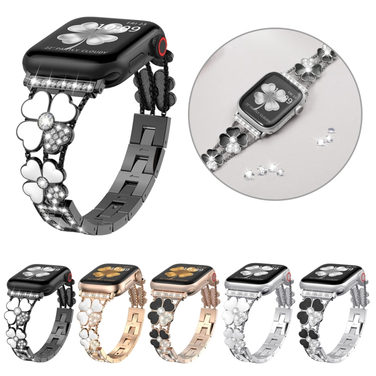 Petal Metal Diamond Watch Band, For Apple Watch Ultra 49mm, For Apple Watch SE 2023 44mm, For Apple Watch 8 41mm, For Apple Watch 8 45mm