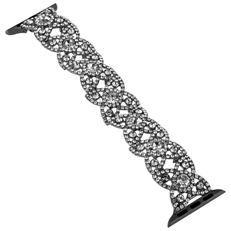4-Petal Diamond Metal Watch Band, For Apple Watch Ultra 49mm