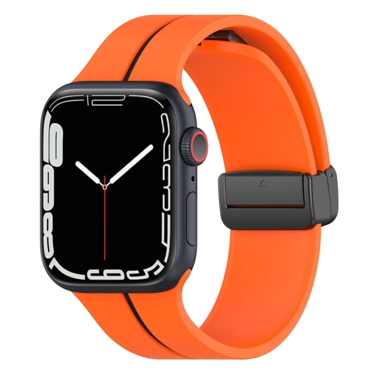 Two Color Folding Buckle Silicone Watch Band, For Apple Watch SE 2023 40mm, For Apple Watch 5 40mm