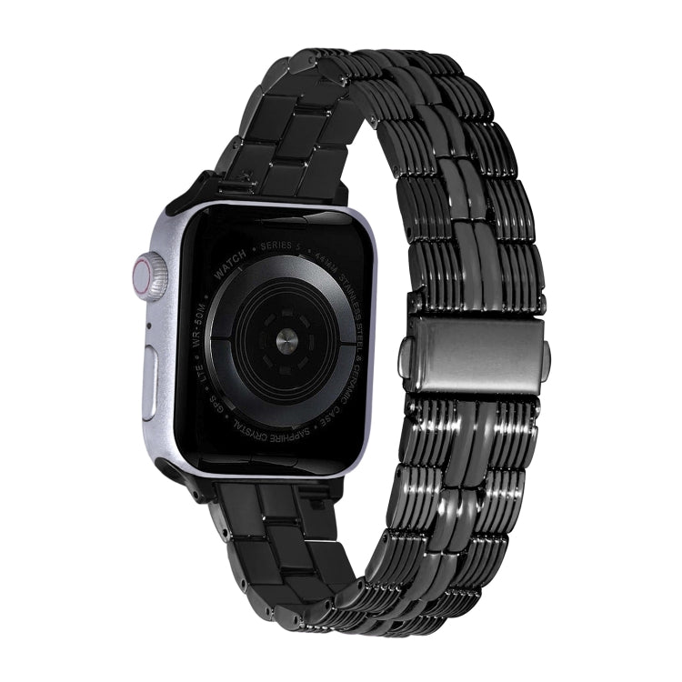 3-Beads Stripe Metal Watch Band, For Apple Watch Ultra 2 49mm, For Apple Watch 9 45mm, For Apple Watch 9 41mm, For Apple Watch Ultra 49mm