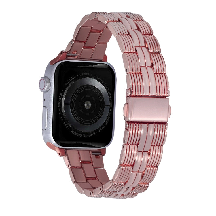 3-Beads Stripe Metal Watch Band, For Apple Watch 6 40mm, For Apple Watch 6 44mm, For Apple Watch 5 44mm, For Apple Watch 5 40mm